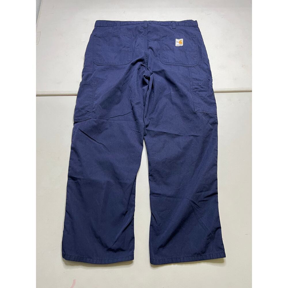 Carhartt Blue Men 36x28 Work Pants Y2K utility Retro distress casual outdoors